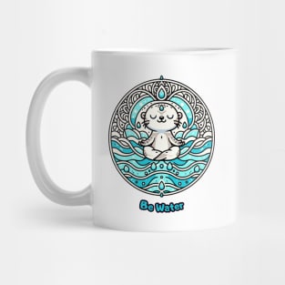 Elemental Meditating otter Be Water T-Shirt Mug